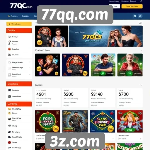 Comparativo entre 77qq.com e outros sites de jogos
