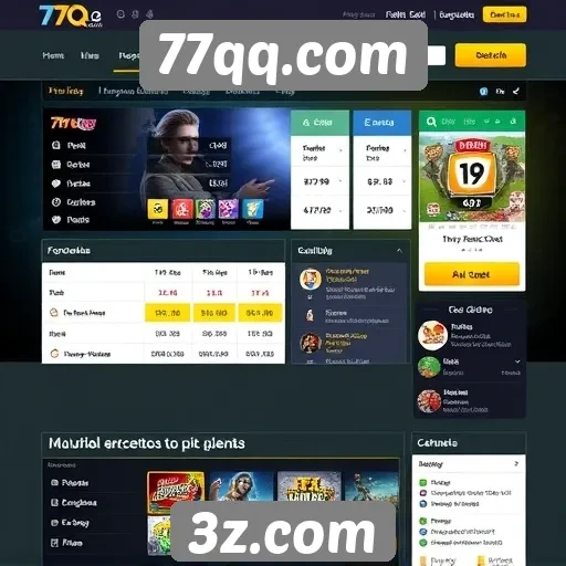 Interface do usuário do 77qq.com em análise